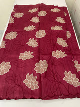Blended tussar saree with applique borders MTSS459