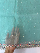 Tissue organza saree with fully worked blouse MS14176