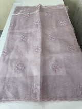 Tissue Organza saree with embroidery - MSH5509 PastelLavender