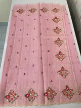 Premium Soft kota silk saree with embroidery MSS678- Pink