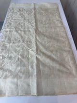 Blended tussar saree with embriodery - MS8665 (1)Pearl Cream