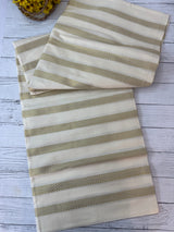 Borderless Kerala cotton saree - Gold