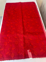 Kota silk cotton saree with applique work MS81788 - Red
