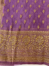 Semi banarasi Khaddi Georgette saree - MS1499 lightPurple