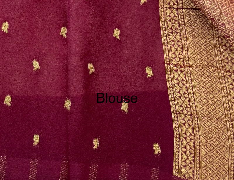 Semi banarasi Georgette saree - MSB8976