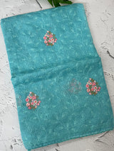 Soft kota checks saree with embroidery - MS7676