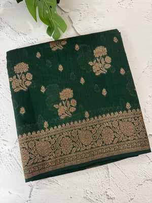 Semi banarasi saree with zari buttas - MBS6754
