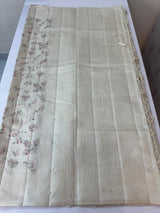 Blended tussar saree with embriodery - MS8665 Cream