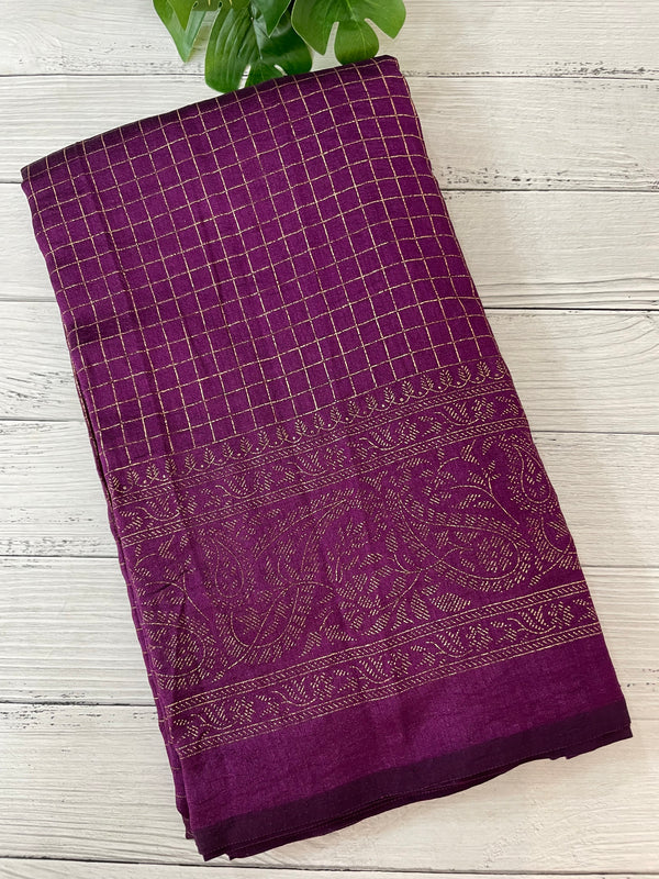Chiffon saree with foil prints - MS7611