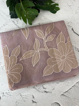 Soft organza saree with tissue appliqué work - MSH916 DuskyLavender