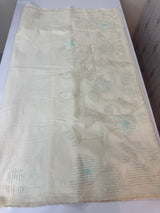 Mul chanderi applique work saree  MSH931 - Offwhite to Aquablue