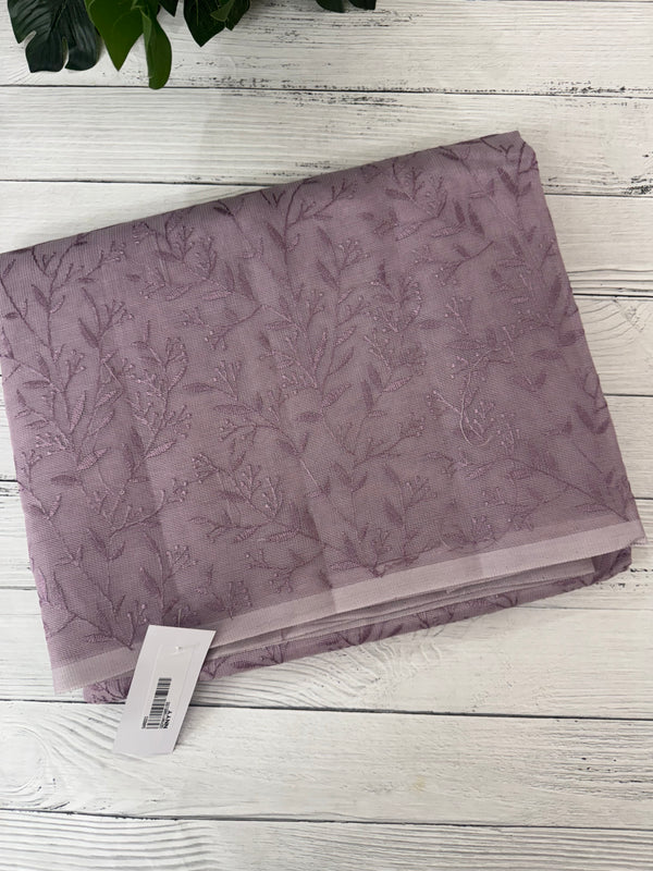 Supernet embriodery saree MS7854- Mauve