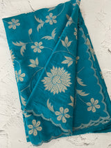 Malai chanderi saree with applique work MSM6201