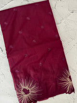 Organza saree with embroidery borders MOS4765 MaroonWine