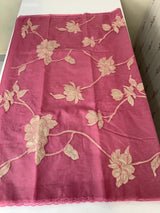 Organza saree with tissue applique work MK62 -