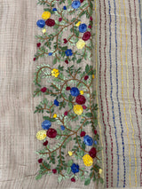 Soft Tissue linen Silk embriodery saree MS49876