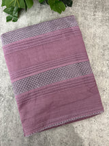 Supernet saree with crochet work and lace border MCJ5433 DuskyOnion