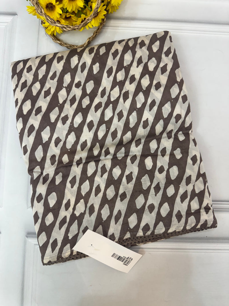 Soft chanderi saree with lace border  SFTCT