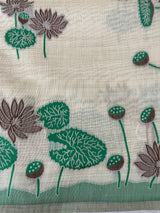 Jamdani silk Cotton Saree with lotus motifs MSJ790 (3)