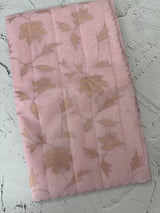 Mul chanderi tissue applique work saree  MSH185 - PastelPink