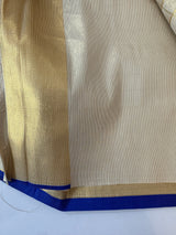Tissue mix Soft silk saree with checks zari weaving MS8146