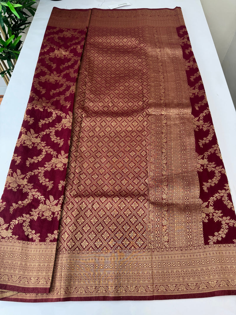 Banarasi viscose Georgette saree SEFNMRM - Maroon