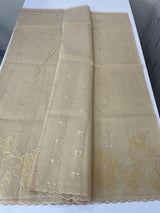 Moonga checks Applique work saree  MSM876