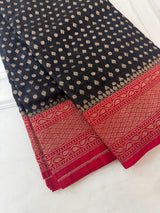 Banarasi viscose Georgette saree MKGS611- Black to Red