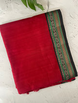 Jute tussar silk saree with contrast borders MJL655