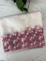 Soft Organza saree with embroidery borders - MCW895