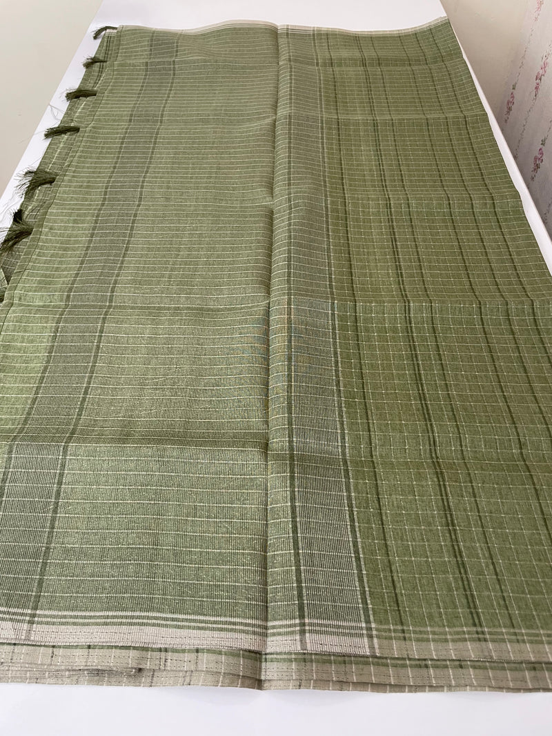 Semi silk saree in check pattern MSR699