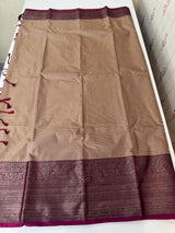 Checks Semi kanchi silk saree with blouse MBS7859