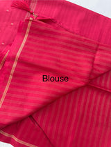 Semi silk saree with retta pettu borders  MTS455 DarkPink