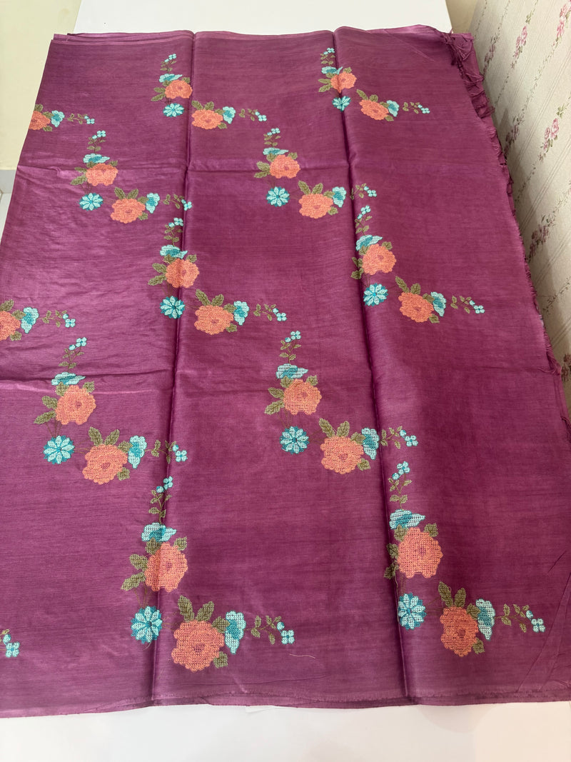 Pure desi tussar silk saree with embroidery- MTSS659 (14)
