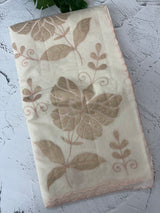 Mul chanderi tissue applique work saree MSH177