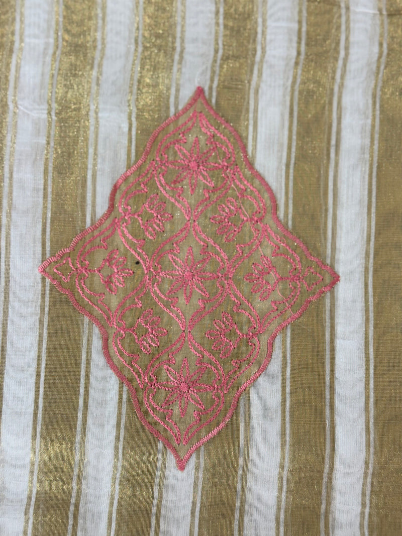 Tissue mix Soft silk saree with embroidery MS8146