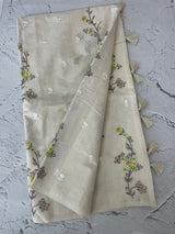 Mul chanderi embriodery saree MSH285