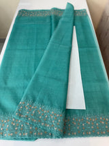 Organza saree with embroidery borders - MSH907 BluemixGreen