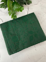 NetKota Applique work saree  MSH148- BottleGreen