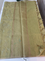 Kota Tissue Silk applique work saree MS49811 - PastelOlive