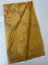 Semi organza saree with appliqué work - MSH906 Mustard