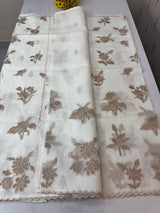 Soft kota silk saree with embroidery and scalloped border MS15232