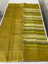 Multi color Semi soft silk saree with borders MSS590