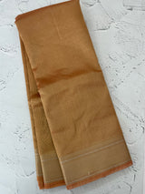 Tissue silk saree with border MS9453 PeachOrange