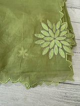 Crush Organza saree MSK5463- PistaGreen