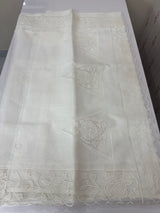Viscose Organza saree with applique work-MSH101 White