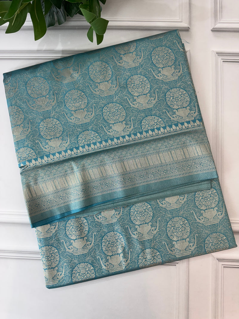 Premium Pastel soft silk Saree - MKP985 DuskyBlue