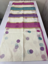 Semi chanderi saree with multi color polka dots- MSF334