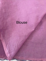 Mul chanderi tissue applique saree MSH151- LightPurple