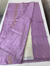 Fancy Chanderi silk saree with blouse MFC213